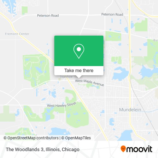 Mapa de The Woodlands 3, Illinois