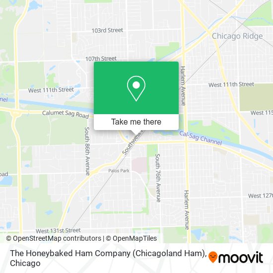 The Honeybaked Ham Company (Chicagoland Ham) map