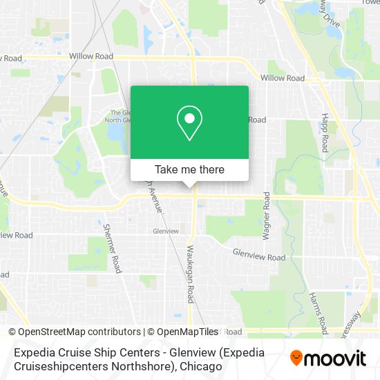 Mapa de Expedia Cruise Ship Centers - Glenview (Expedia Cruiseshipcenters Northshore)