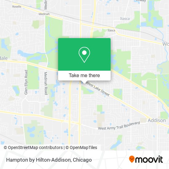 Hampton by Hilton-Addison map