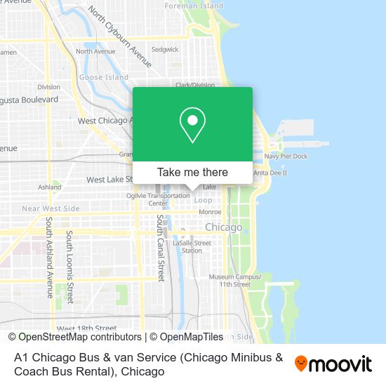 A1 Chicago Bus & van Service (Chicago Minibus & Coach Bus Rental) map
