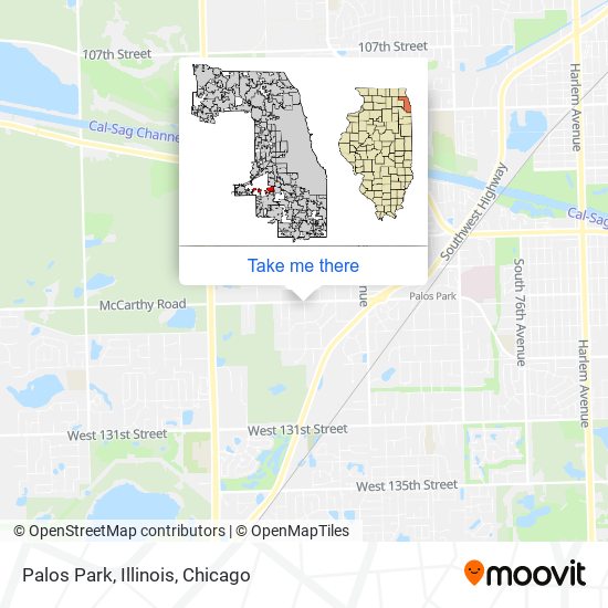 Palos Park, Illinois map