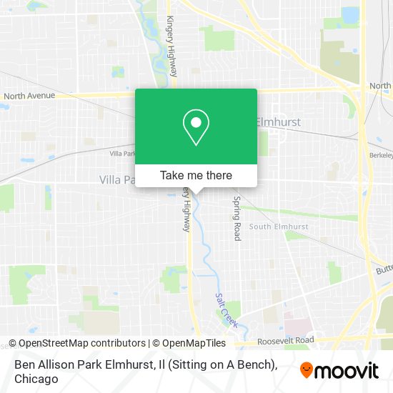 Mapa de Ben Allison Park Elmhurst, Il (Sitting on A Bench)