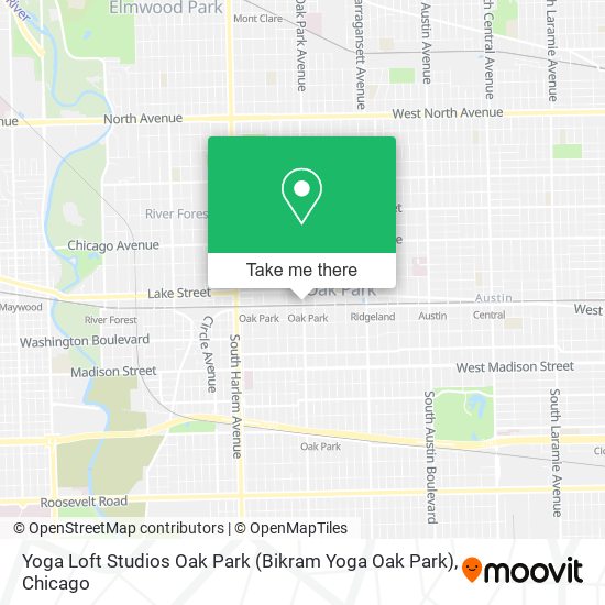 Yoga Loft Studios Oak Park (Bikram Yoga Oak Park) map