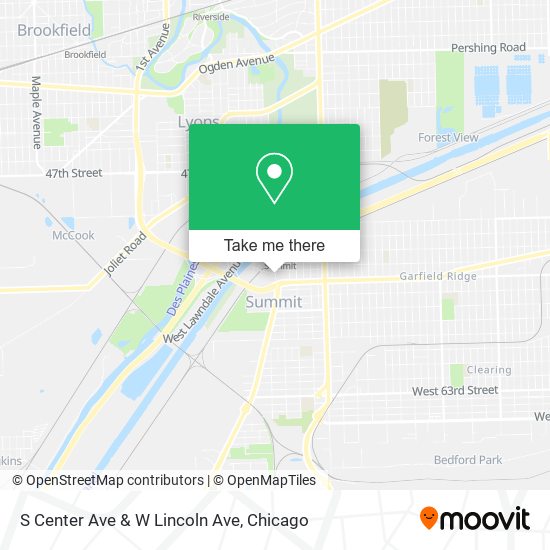 S Center Ave & W Lincoln Ave map