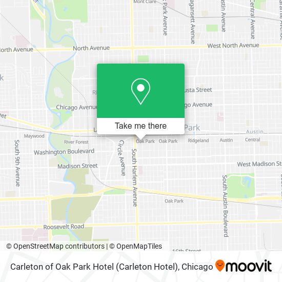 Mapa de Carleton of Oak Park Hotel (Carleton Hotel)