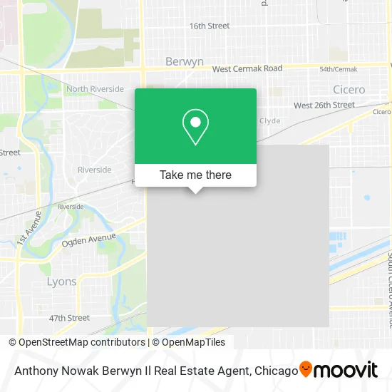 Mapa de Anthony Nowak Berwyn Il Real Estate Agent