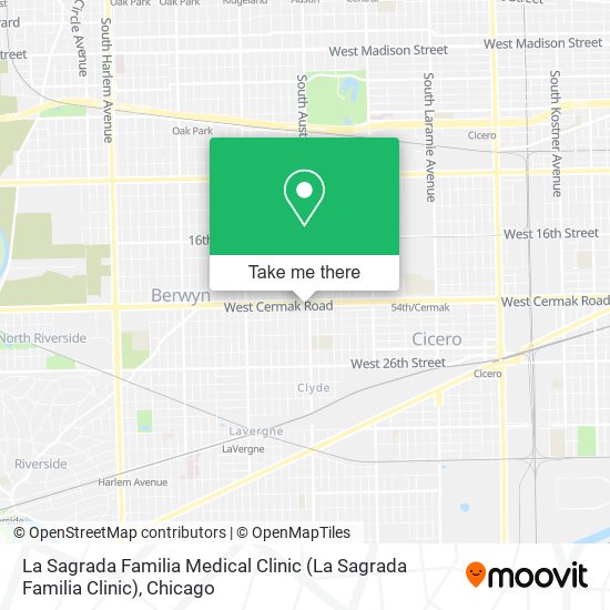 Mapa de La Sagrada Familia Medical Clinic