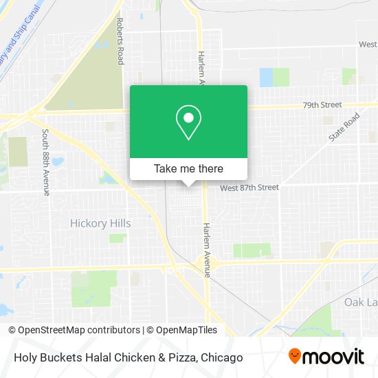 Mapa de Holy Buckets Halal Chicken & Pizza