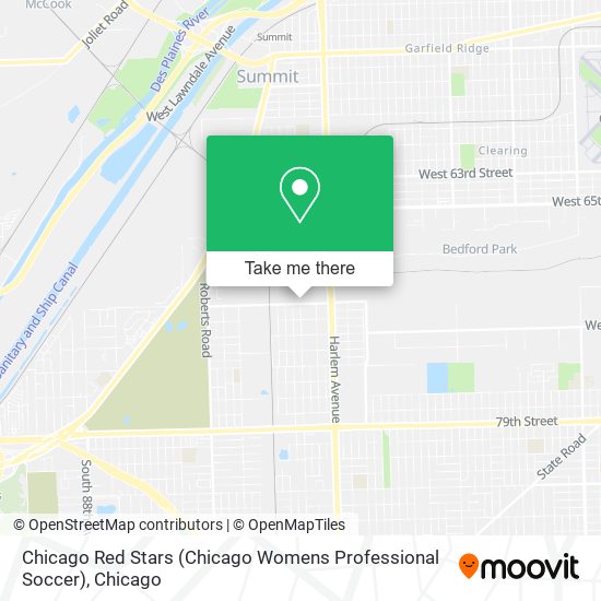 Chicago Red Stars (Chicago Womens Professional Soccer) map