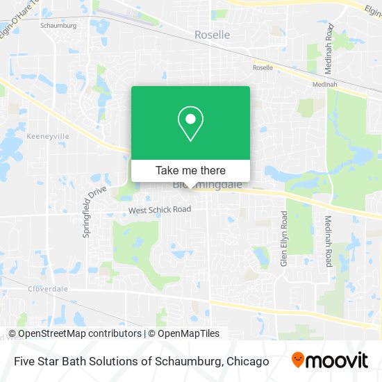 Five Star Bath Solutions of Schaumburg map