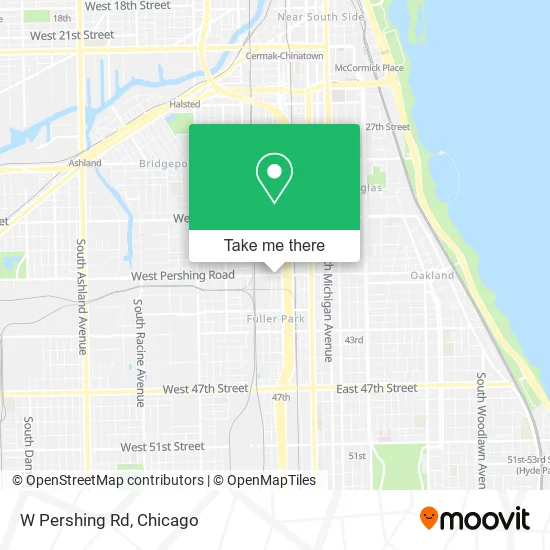 W Pershing Rd map
