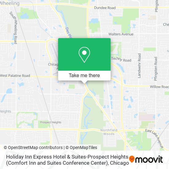 Mapa de Holiday Inn Express Hotel & Suites-Prospect Heights (Comfort Inn and Suites Conference Center)