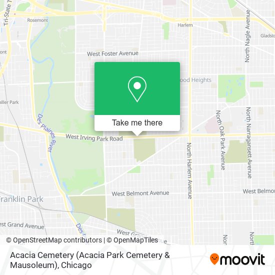 Mapa de Acacia Cemetery (Acacia Park Cemetery & Mausoleum)