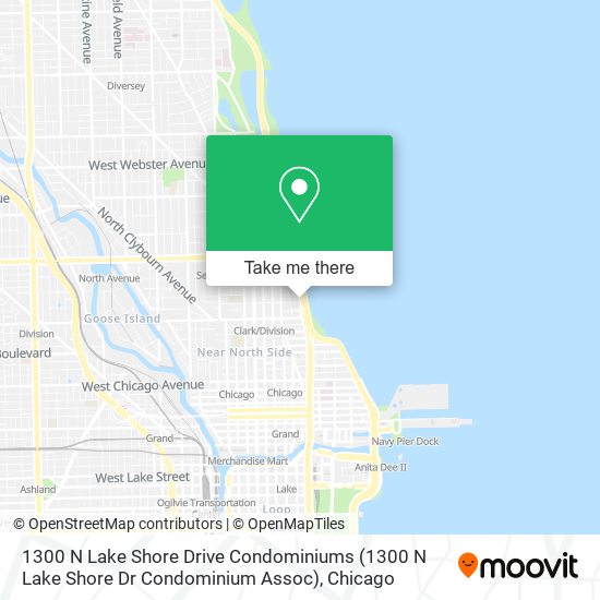 Mapa de 1300 N Lake Shore Drive Condominiums (1300 N Lake Shore Dr Condominium Assoc)