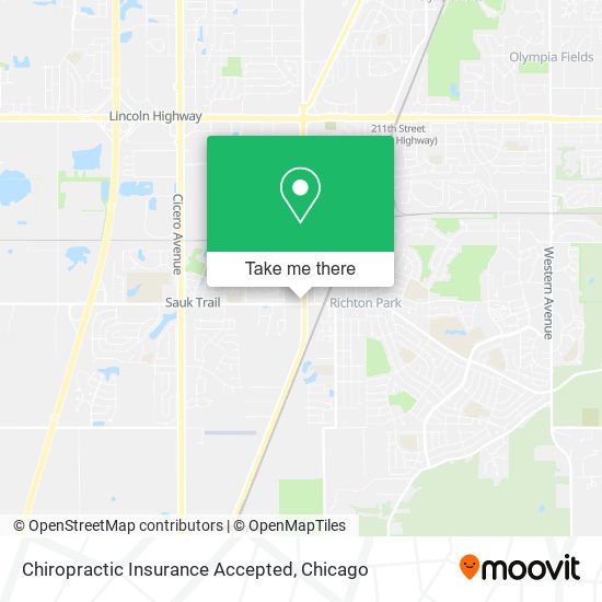 Chiropractic Insurance Accepted map