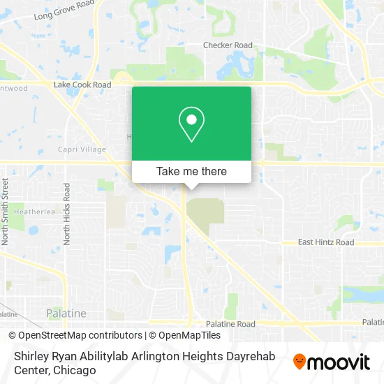 Shirley Ryan Abilitylab Arlington Heights Dayrehab Center map