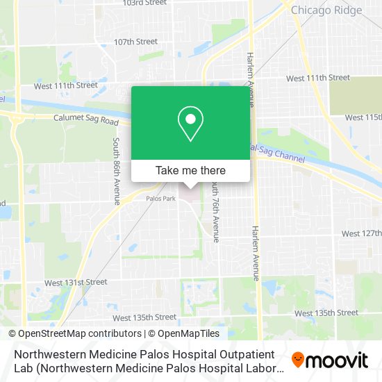 Mapa de Northwestern Medicine Palos Hospital Outpatient Lab