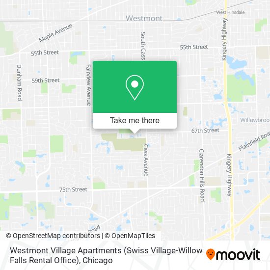 Westmont Village Apartments (Swiss Village-Willow Falls Rental Office) map