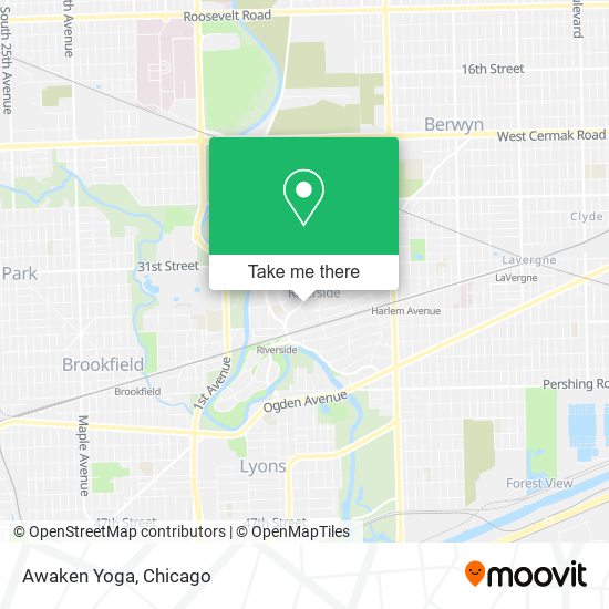 Awaken Yoga map