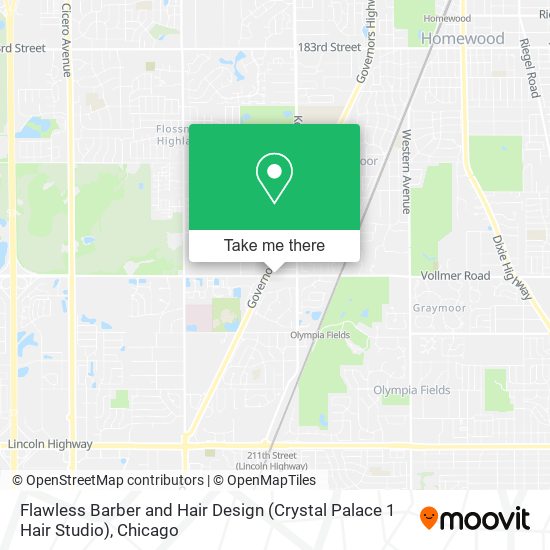 Mapa de Flawless Barber and Hair Design (Crystal Palace 1 Hair Studio)