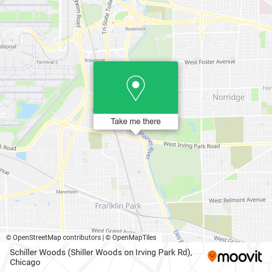 Mapa de Schiller Woods (Shiller Woods on Irving Park Rd)