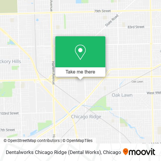 Mapa de Dentalworks Chicago Ridge (Dental Works)