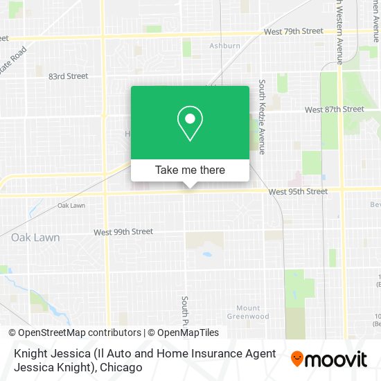 Knight Jessica (Il Auto and Home Insurance Agent Jessica Knight) map