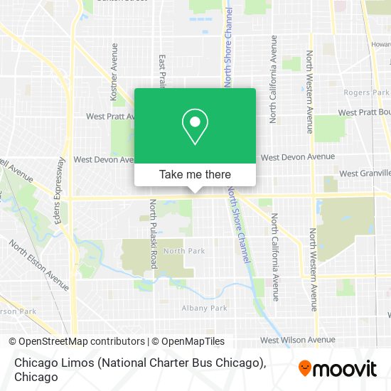 Mapa de Chicago Limos (National Charter Bus Chicago)