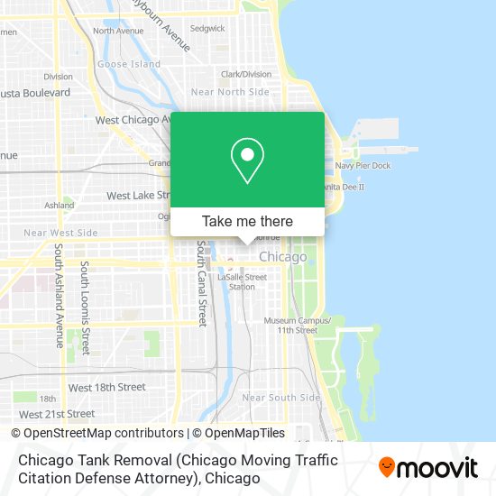 Chicago Tank Removal (Chicago Moving Traffic Citation Defense Attorney) map