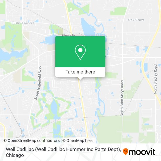 Mapa de Weil Cadillac (Well Cadillac Hummer Inc Parts Dept)