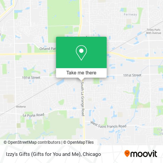Izzy's Gifts (Gifts for You and Me) map