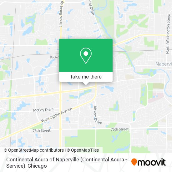 Continental Acura of Naperville (Continental Acura - Service) map