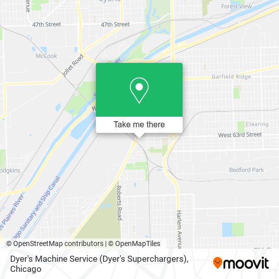 Mapa de Dyer's Machine Service (Dyer's Superchargers)