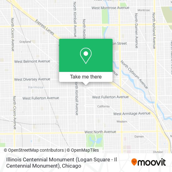 Illinois Centennial Monument (Logan Square - Il Centennial Monument) map