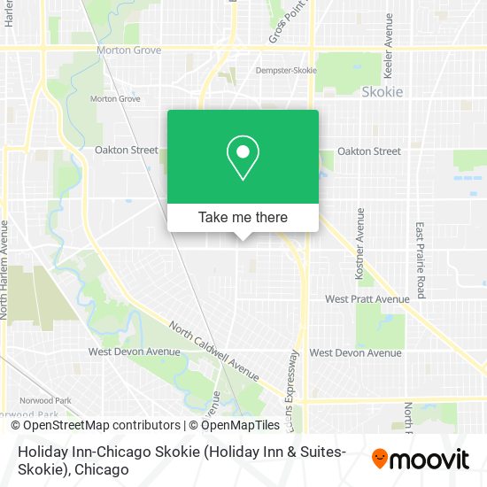 Holiday Inn-Chicago Skokie map