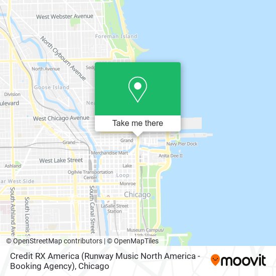 Mapa de Credit RX America (Runway Music North America - Booking Agency)