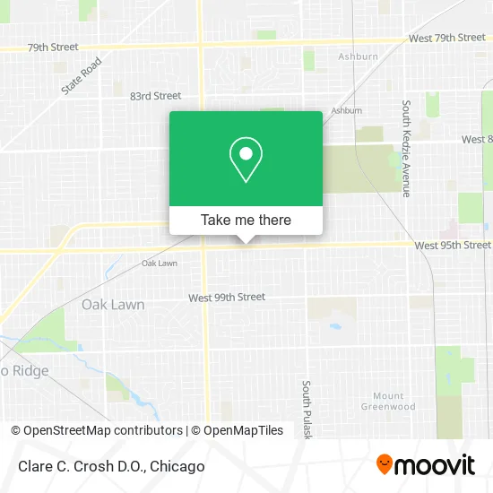 Clare C. Crosh D.O. map