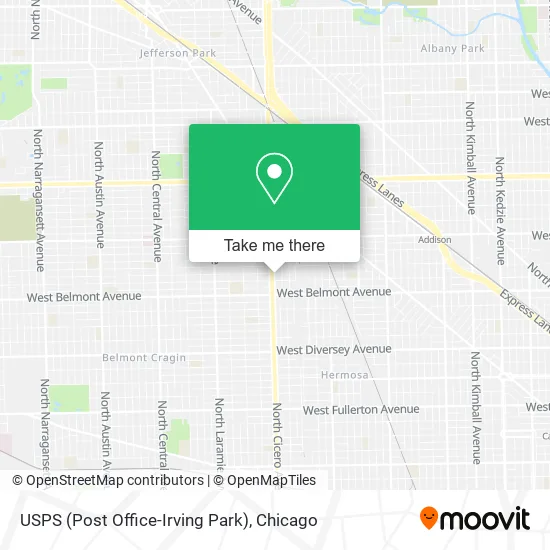 USPS (Post Office-Irving Park) map