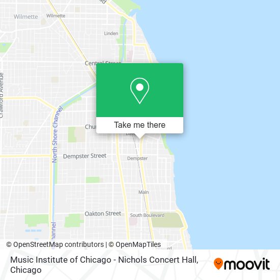 Music Institute of Chicago - Nichols Concert Hall map
