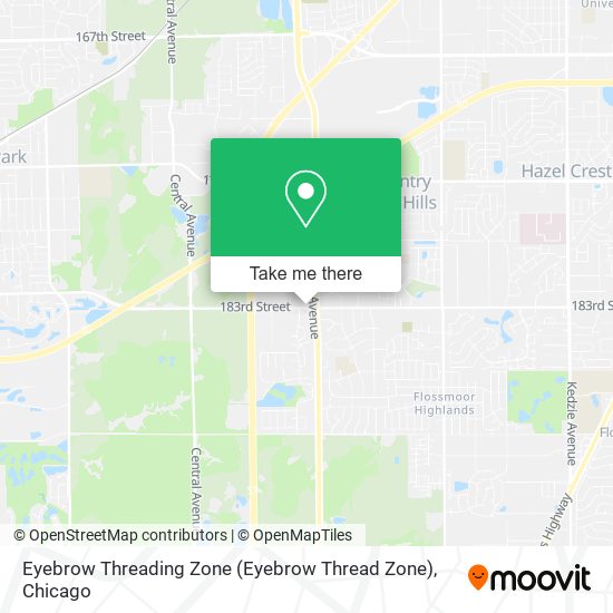 Mapa de Eyebrow Threading Zone (Eyebrow Thread Zone)