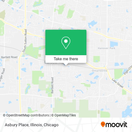 Asbury Place, Illinois map