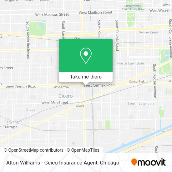 Alton Williams - Geico Insurance Agent map