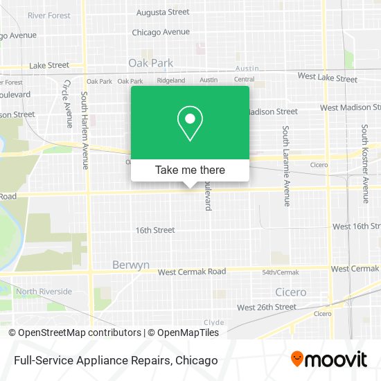 Full-Service Appliance Repairs map