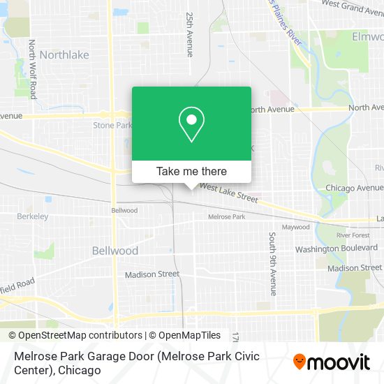 Mapa de Melrose Park Garage Door (Melrose Park Civic Center)