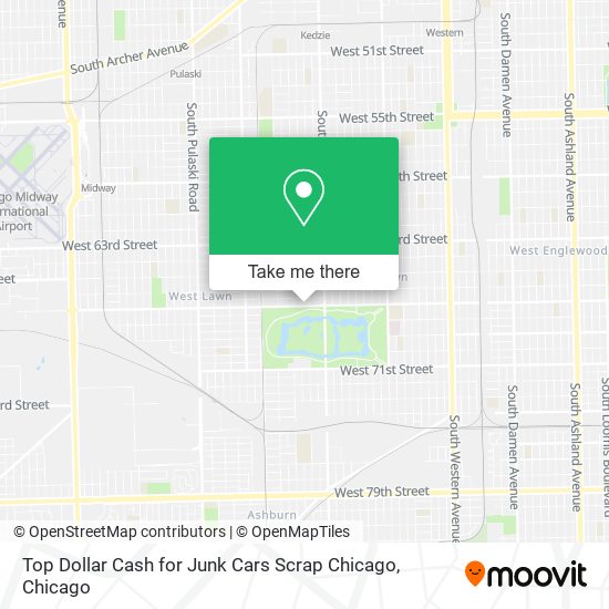 Top Dollar Cash for Junk Cars Scrap Chicago map
