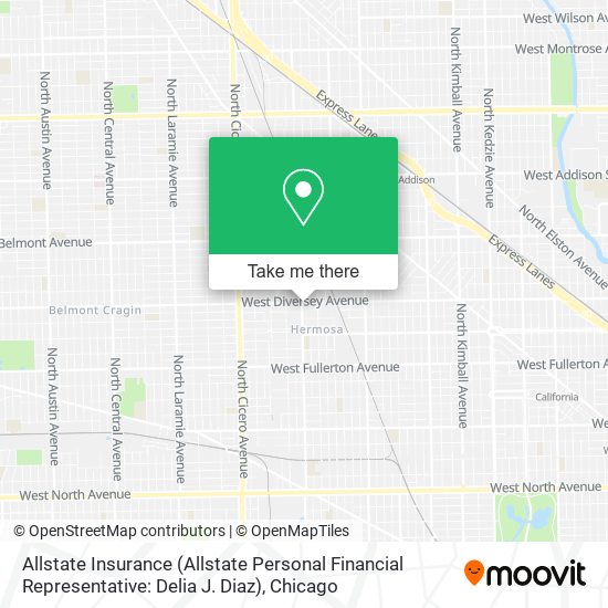 Mapa de Allstate Insurance (Allstate Personal Financial Representative: Delia J. Diaz)