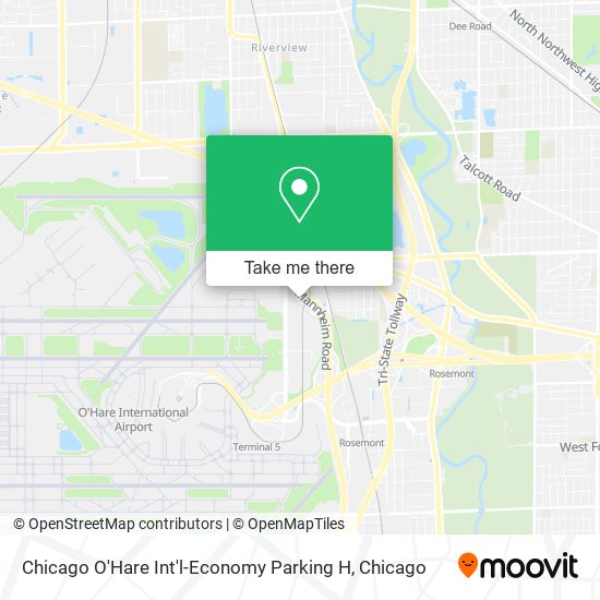 Mapa de Chicago O'Hare Int'l-Economy Parking H