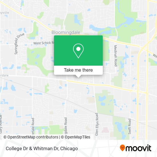 College Dr & Whitman Dr map