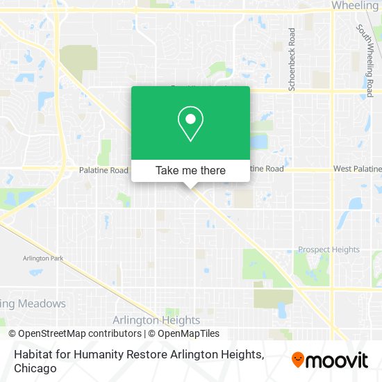 Habitat for Humanity Restore Arlington Heights map